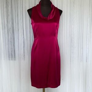 Cassis 100% Silk sheath midi dress! Special occasion, evening! Size 4